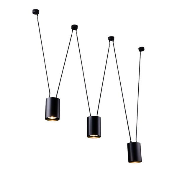 Lampa wisząca VIWIN 3 - Czarna (3000 mm) 9022  - Antigo