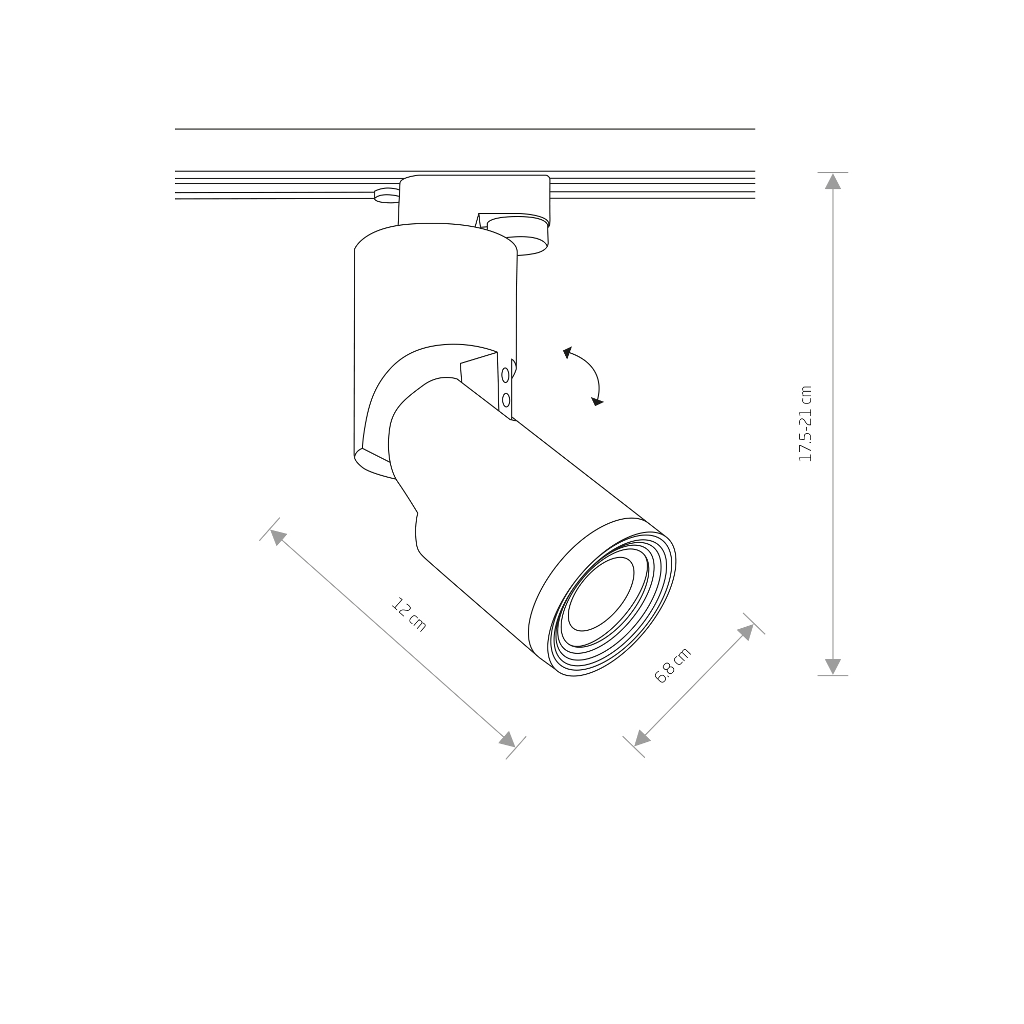 Lampa do szyn 1F PROFILE MIKE 7661 - Nowodvorski Lighting - obrazek 5