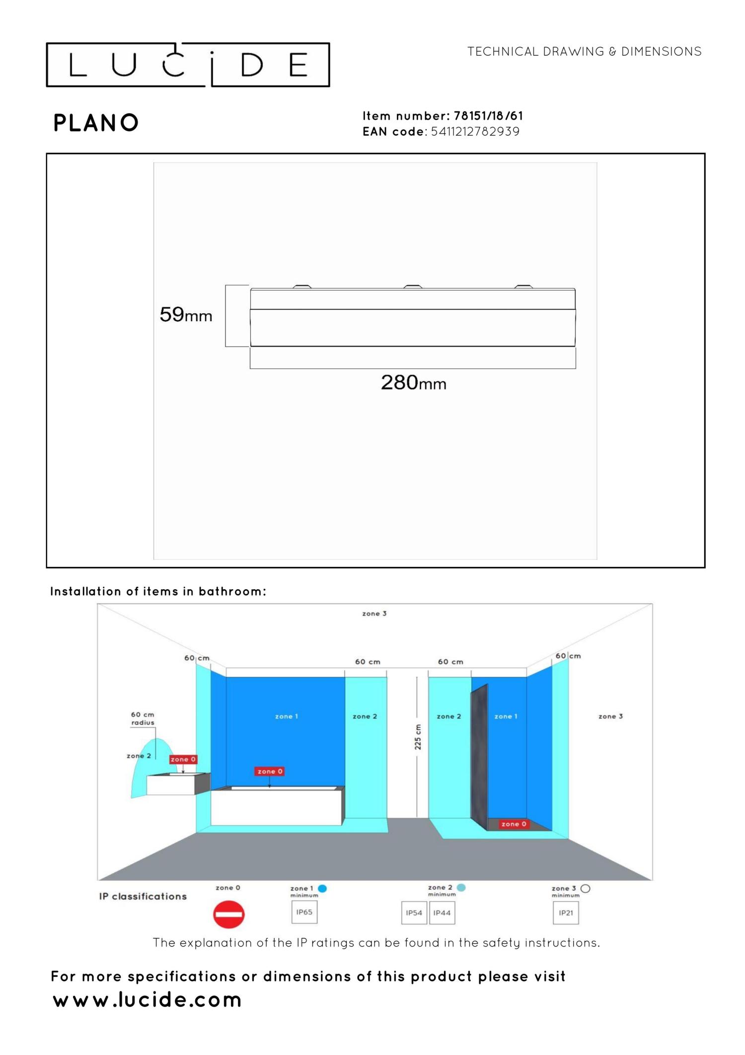 Lampa sufitowa PLANO 78151/18/61 - Lucide - obrazek 5