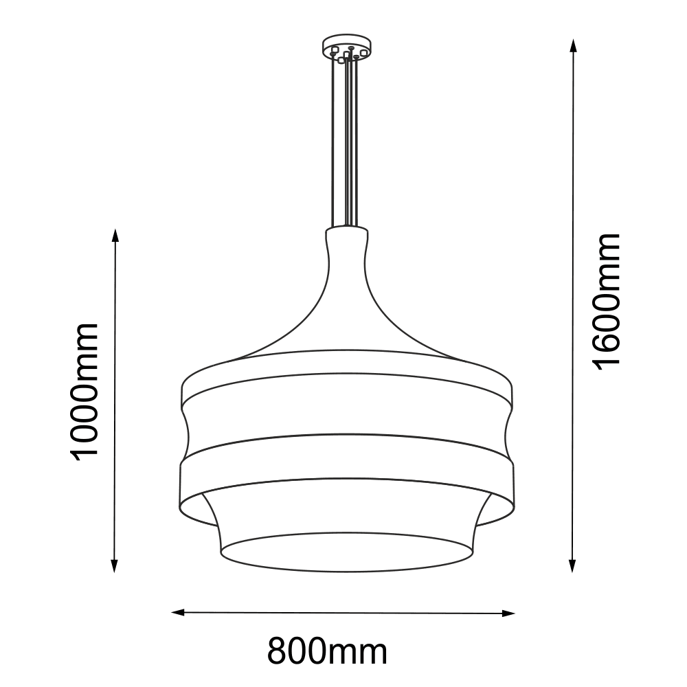 Lampa wisząca Dota O - Biała (800 mm) 3000K 5031 - Antigo - obrazek 2
