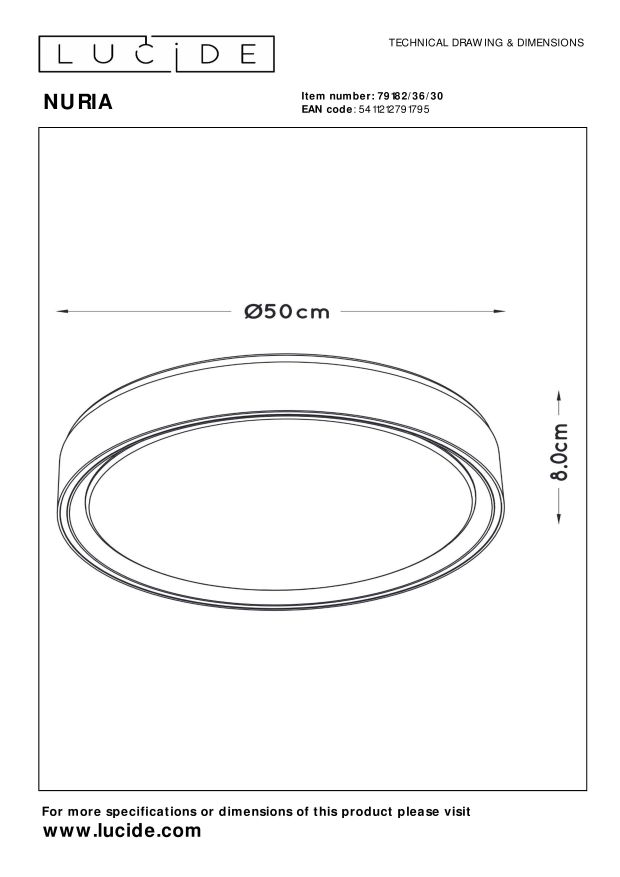 Lampa sufitowa LEDOWENURIA 79182/36/30 - Lucide - obrazek 8