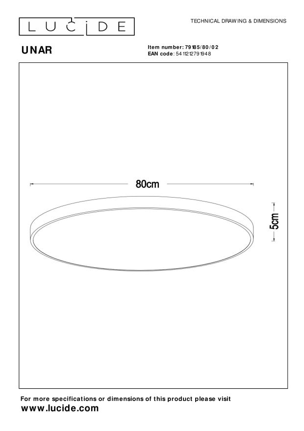 Lampa sufitowa LEDOWEUNAR 79185/80/02 - Lucide - obrazek 5