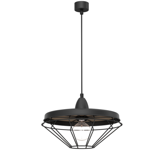 Lampa wisząca Alkaba - Czarna-Srebrny mat (325 mm) 5013  - Antigo