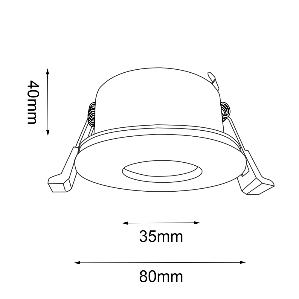 Lampa wpuszczana Chito - Czarna IP54 3026 - Antigo - obrazek 2