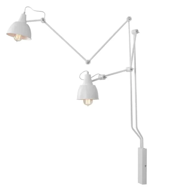 Kinkiet regulowany nowoczesny AIDA 2 WHITE 814D - Aldex