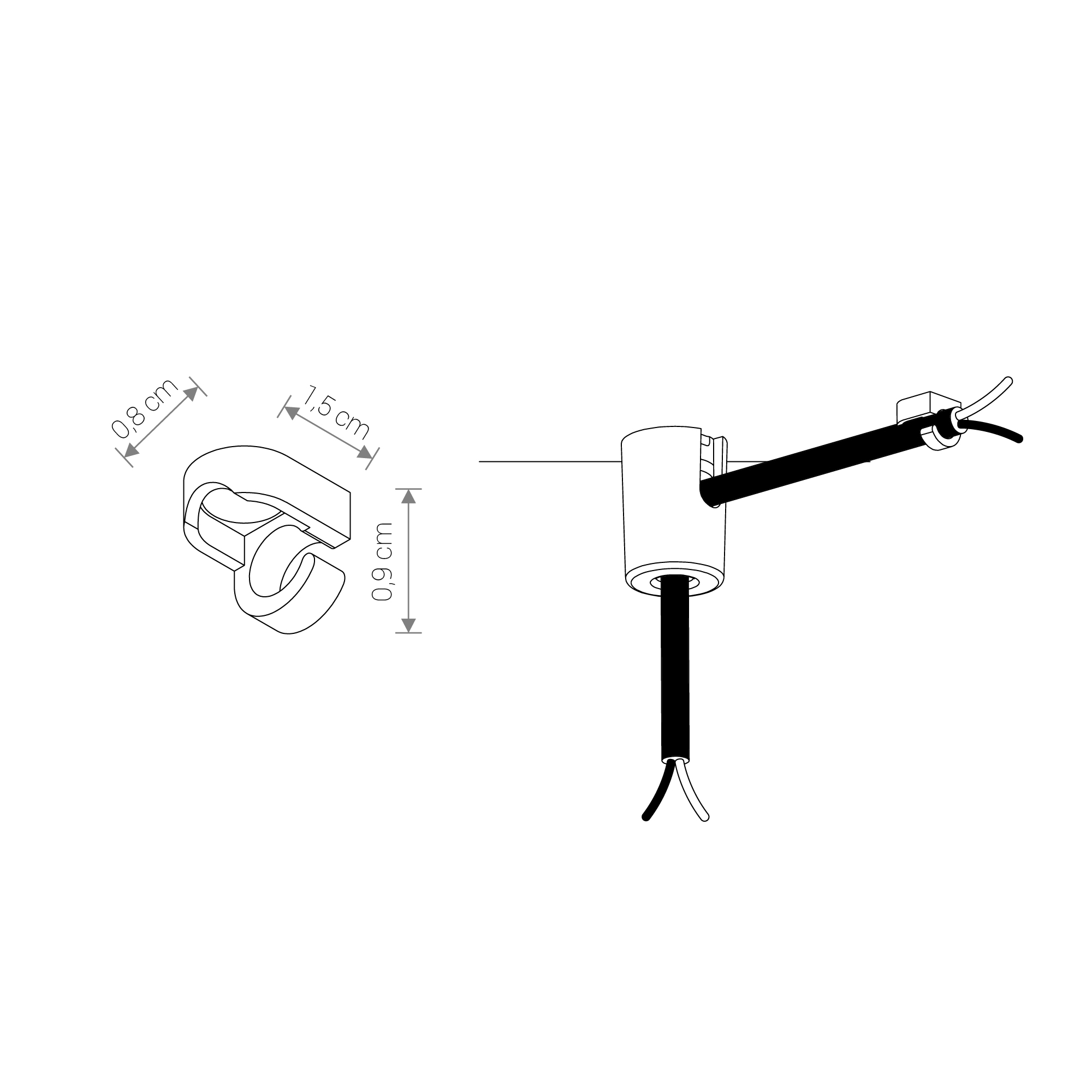 Element montażowy uchwyt do systemu CAMELEON MOUNTING B Czarny 8393 - Nowodvorski Lighting - obrazek 2