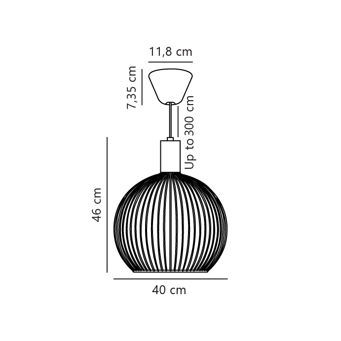 Lampa loft wisząca czarna AVER 40 84253003 - Design For The People - obrazek 5