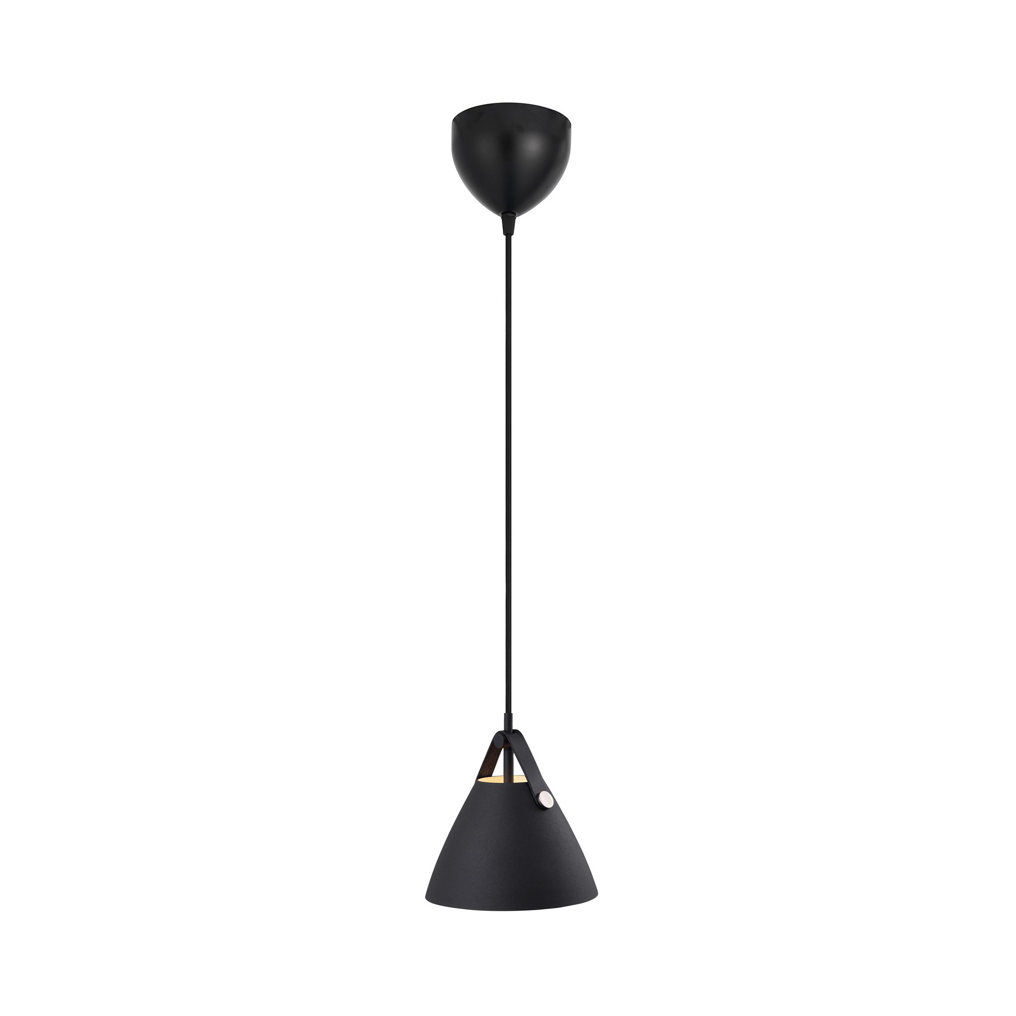 Lampa wisząca czarna skandynawska STRAP 16 84303003 - Design For The People