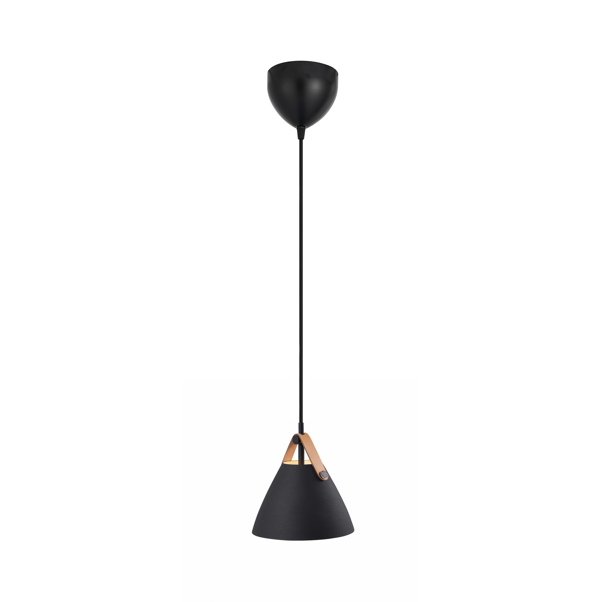 Lampa wisząca czarna skandynawska STRAP 16 84303003 - Design For The People - obrazek 3