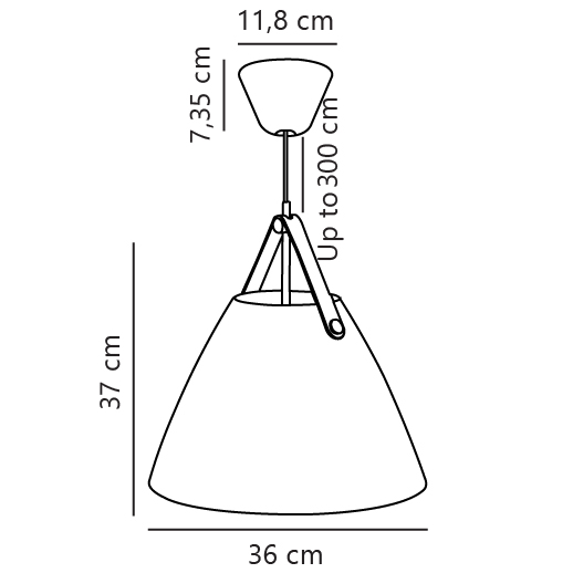Lampa wisząca skandynawska czarna STRAP 36 84343003 - Design For The People - obrazek 7