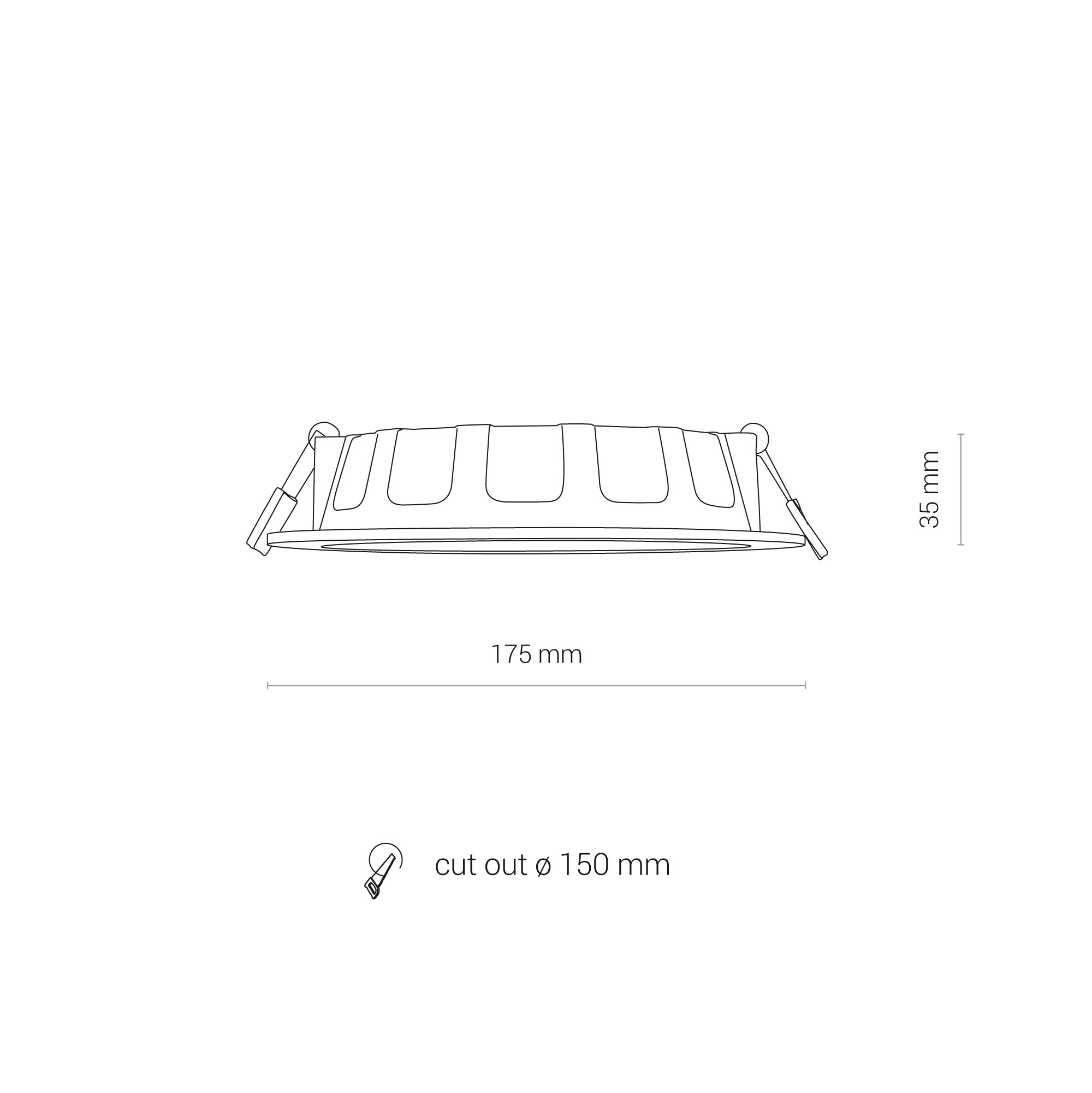 Lampa wpuszczana okrągła IP44 CL KOS LED 16W 8776 - Nowodvorski Lighting - obrazek 5