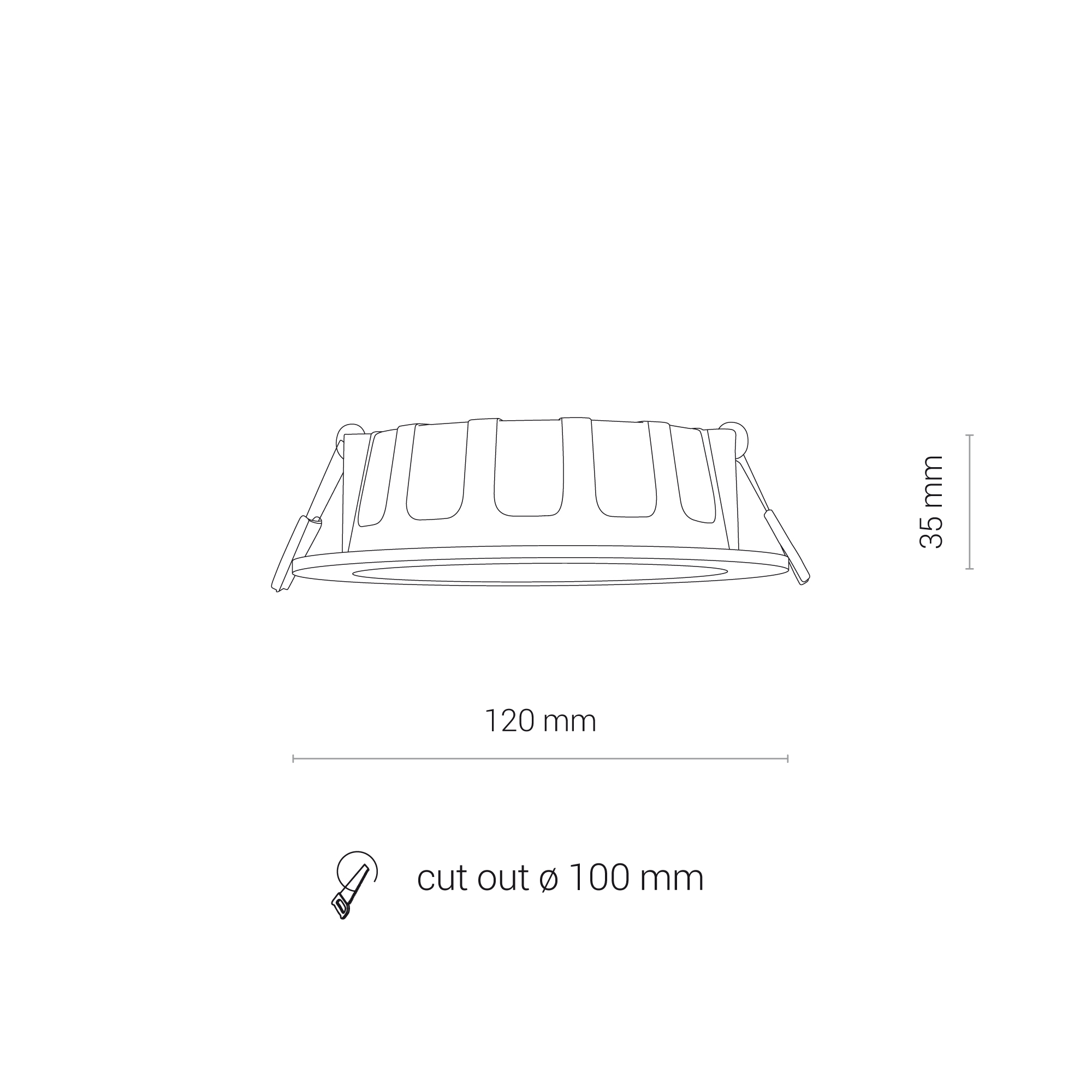 Lampa wpuszczana okrągła IP44 CL KOS LED 8W 8781 - Nowodvorski Lighting - obrazek 5