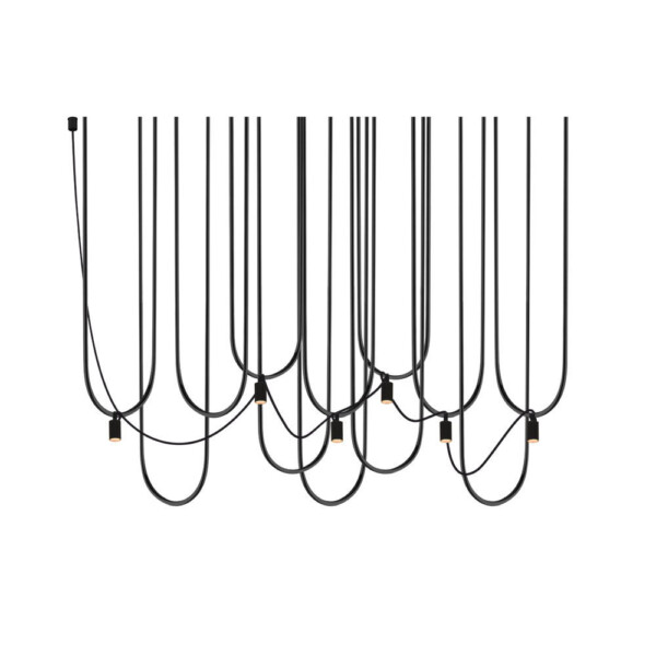 Lampa wisząca Udin 6 - Czarna 9785 - Antigo