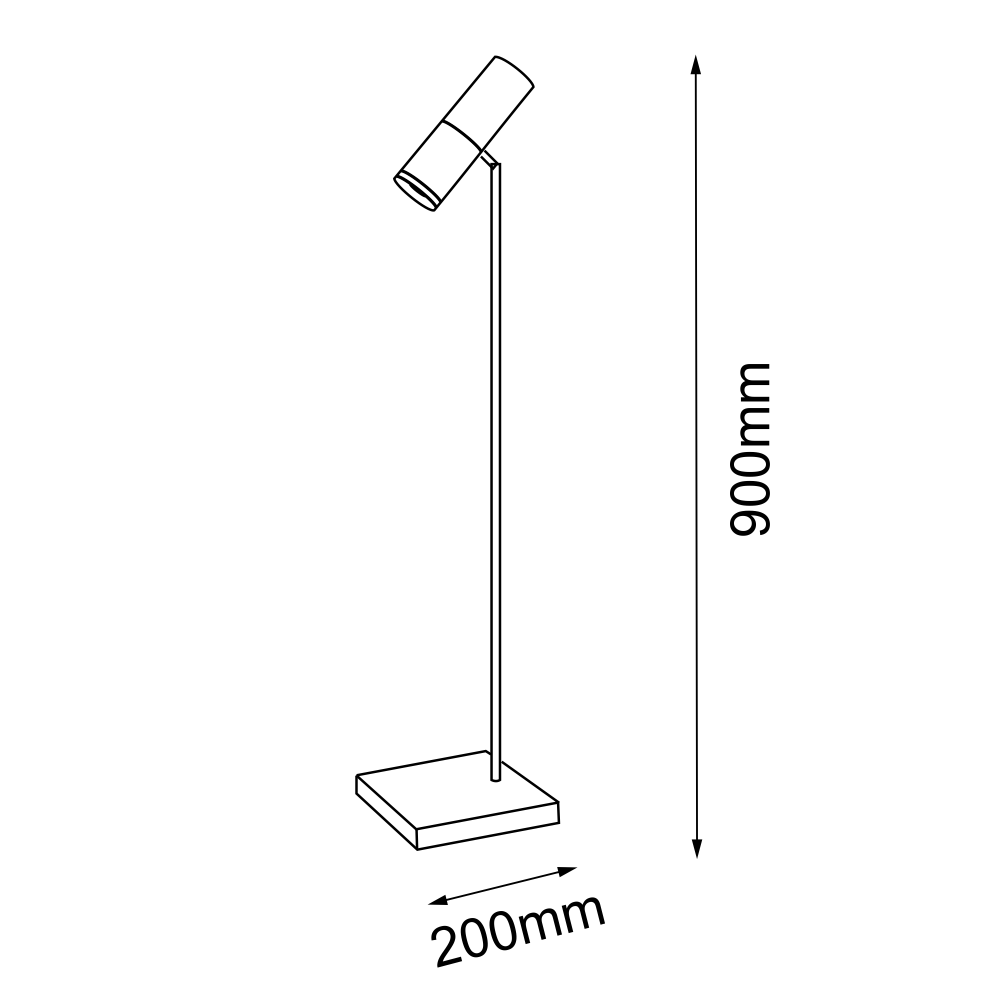 Lampa stołowa Kavos - Mosiądz polerowany-czarna (900 mm) 8376 - Antigo - obrazek 2