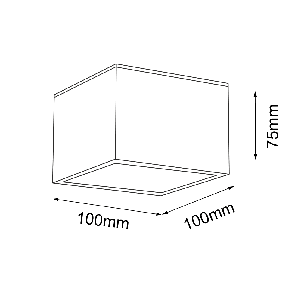 Plafon Suwa - Czarny IP44 (100x100 mm) 8053 - Antigo - obrazek 2