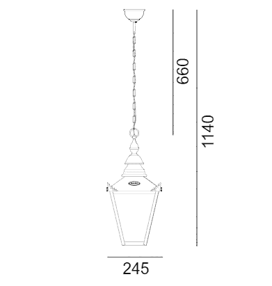Lampa wisząca ogrodowa CHELSEA 961CO - Norlys - obrazek 2