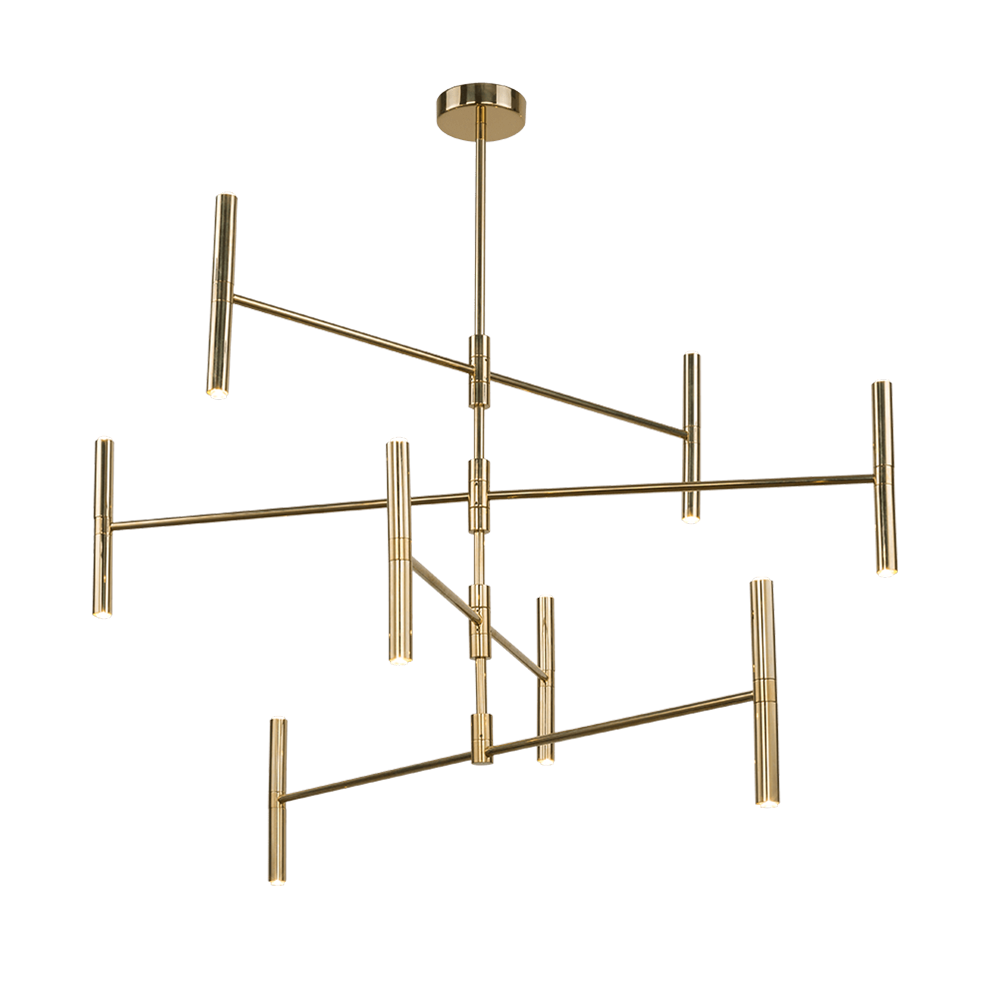 Lampa wisząca Livi 16 - Mosiądz polerowany (880 mm) 8392 - Antigo