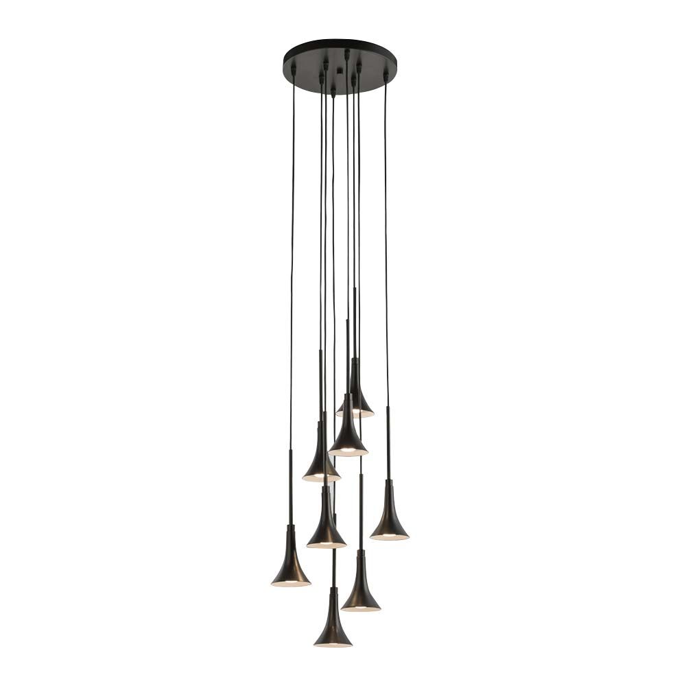 Lampa wisząca Kanzaki 8 - Czarna (300 mm) 3000K 7942 - Antigo