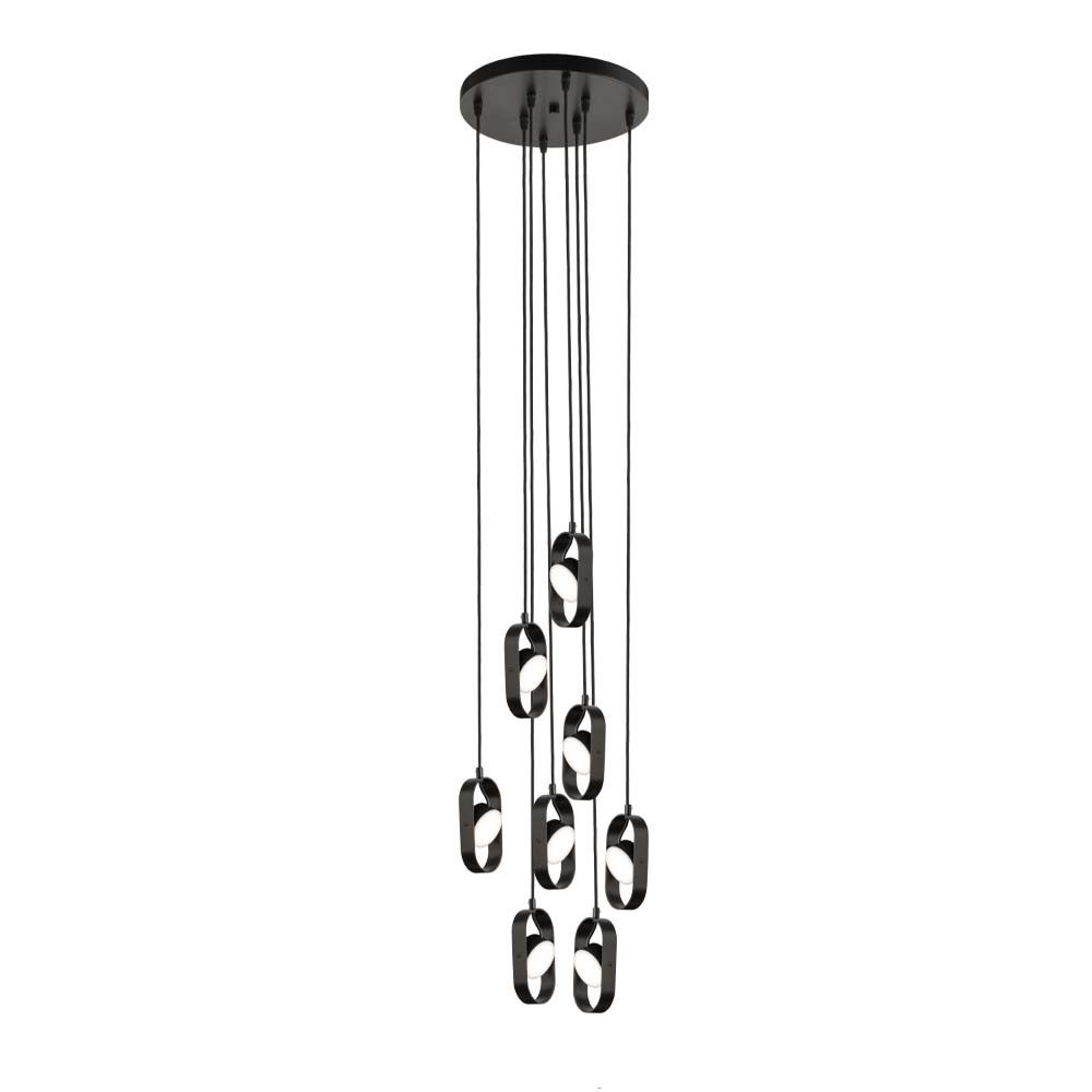 Lampa wisząca Furoku 8 - Czarna 3000K 7952 - Antigo