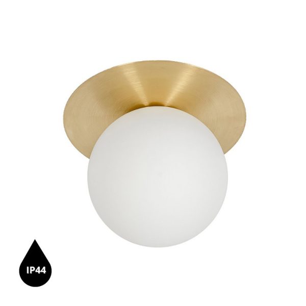 Lampa ścienna / kinkiet BORRA A mosiężna z podwyższoną szczelnością IP44 BRA120S0 - Ummo Lighting