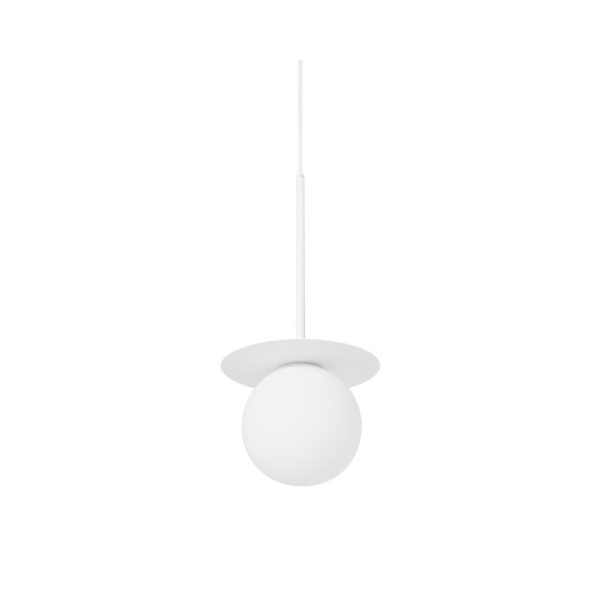 Lampa wisząca BORRA B biała pojedyncza BRB111P0 - Ummo Lighting