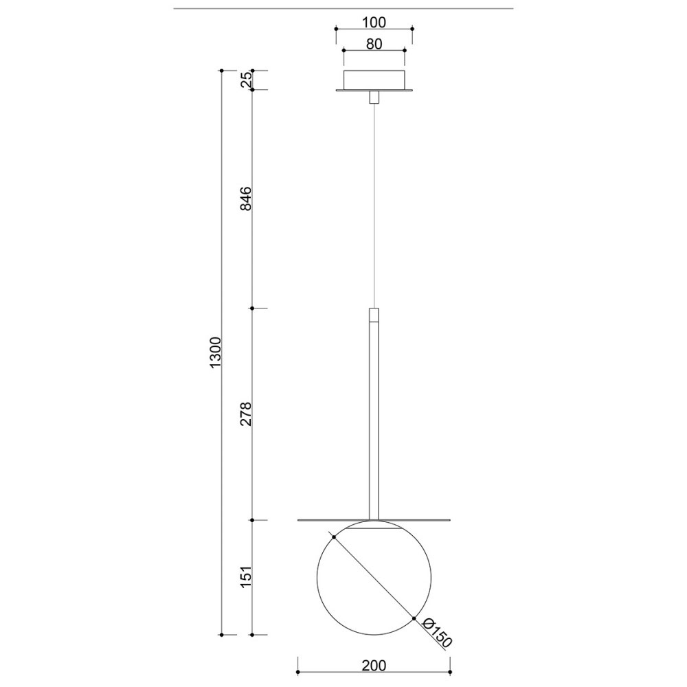 Lampa wisząca łazienkowa BORRA B czarna z szczelnością IP44 - Ummo Lighting - obrazek 3