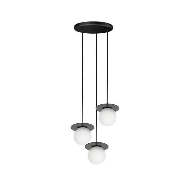 Lampa wisząca BORRA B 3P czarna potrójna BRB322P3 - Ummo Lighting