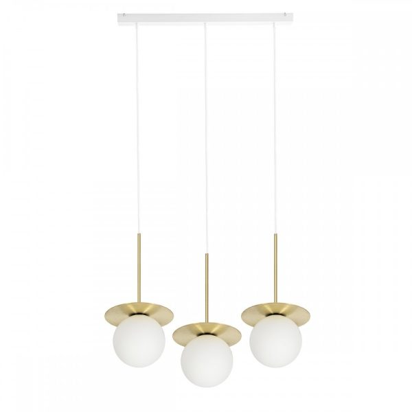 Lampa wisząca BORRA B 3L potrójna z mosiądzem BRB331PL - Ummo Lighting