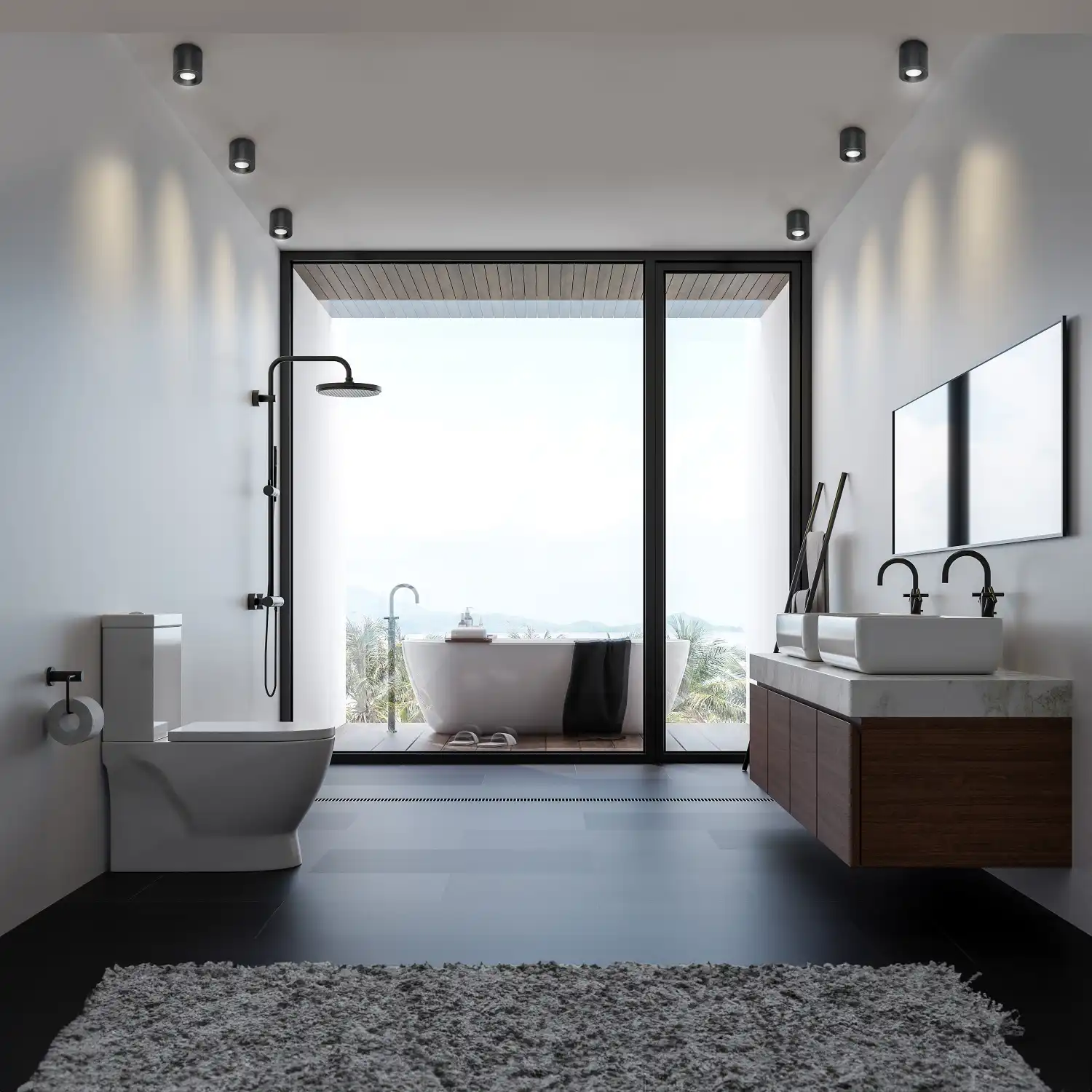Tubka Luna 1xGU10 czarna IP65 CL0103-BK - Yaskr - obrazek 3