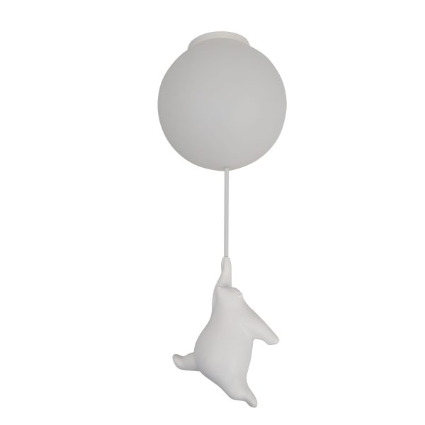 Plafon do pokoju dziecka Balu S wiszący Miś Biały CL0110-S – Yaskr