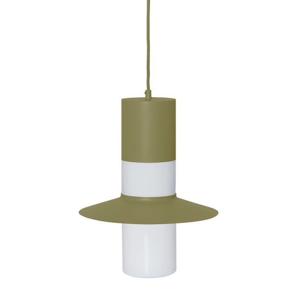 Lampa wisząca CAPONIO A oliwkowa CPA11414P0 - Ummo Lighting
