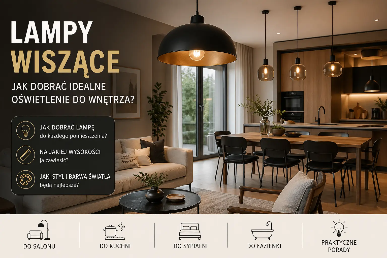 lampy wiszące - jak dobrać idealne oświetlenie do wnętrza?