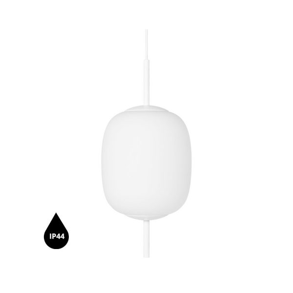 Lampa wisząca EPLI MINI biała łazienkowa z szczelnością IP44 EM0111PS0 - Ummo Lighting
