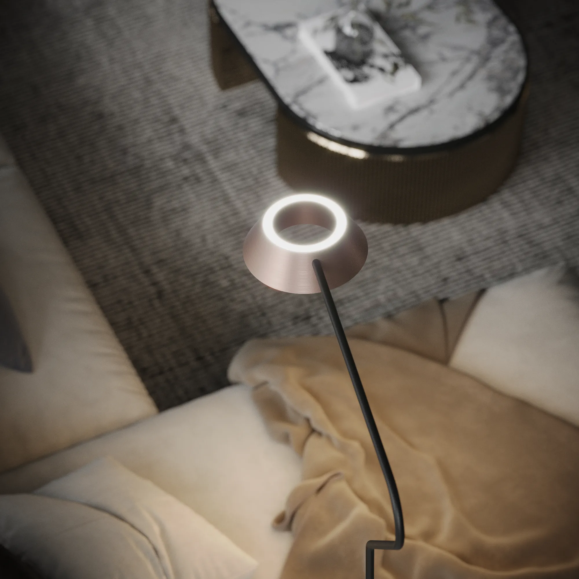 Lampa Stojąca Designerska do salonu GARTA Dotykowa LED FL0105 - Yaskr - obrazek 7