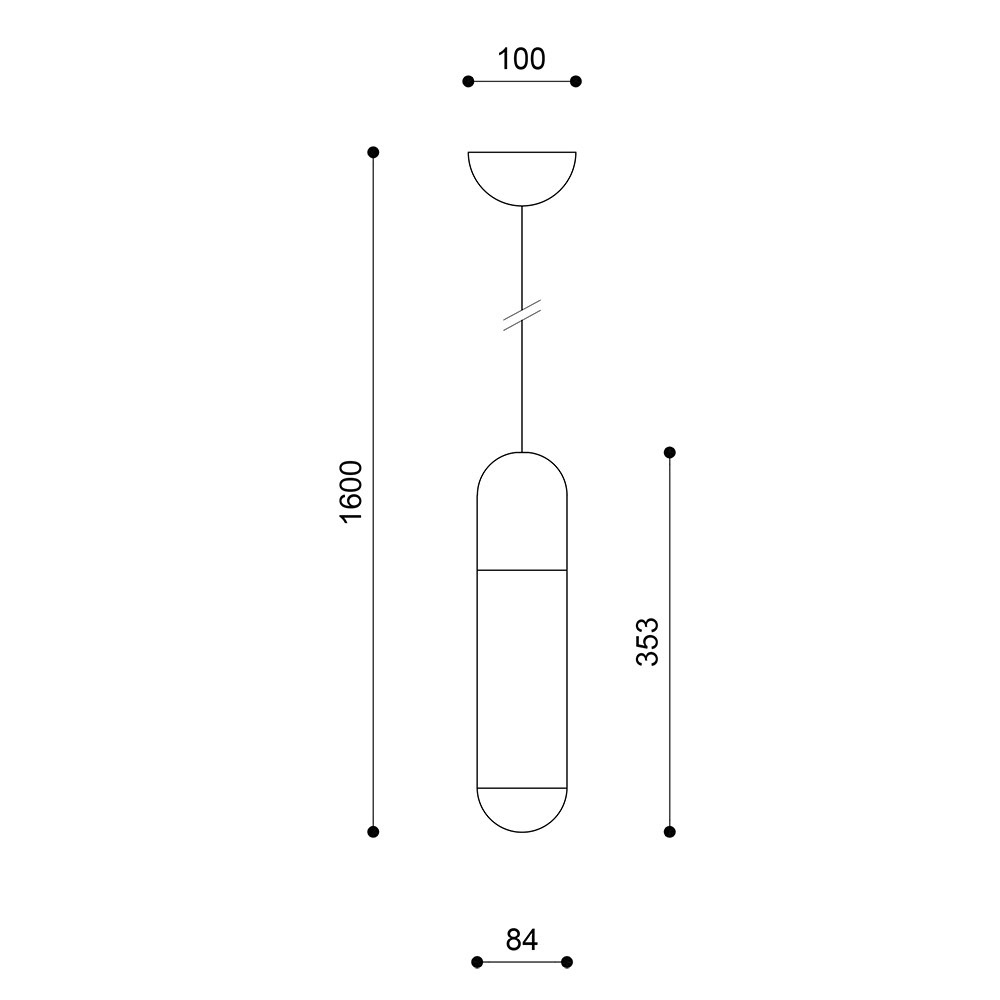 Lampa wisząca minimalistyczna metal drewno szkło granatowa FUNSUI FNA11313P0 - Ummo Lighting - obrazek 3