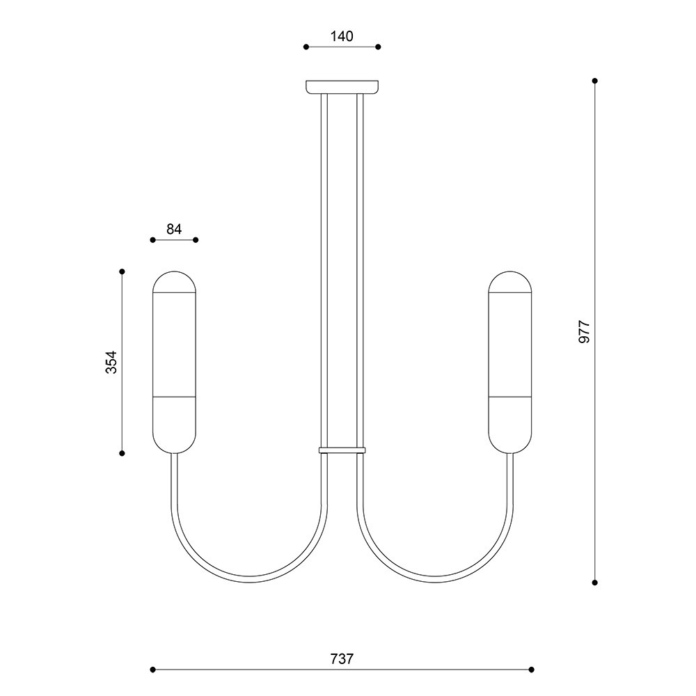 Lampa wisząca minimalistyczna FUNSUI biała FNB511R02 - Ummo Lighting - obrazek 5