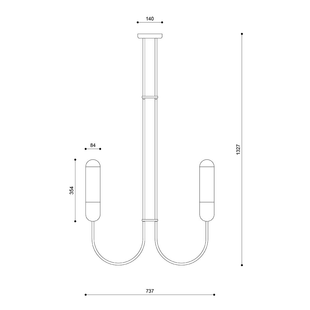 Lampa wisząca minimalistyczna FUNSUI biała FNB511R03 - Ummo Lighting - obrazek 5