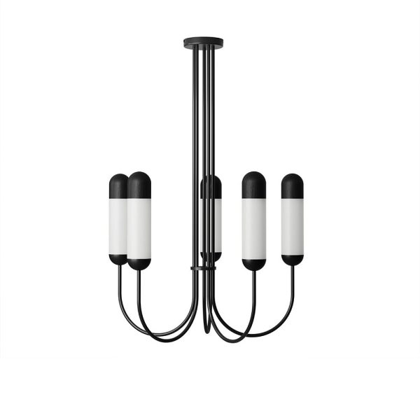 Lampa wisząca minimalistyczna FUNSUI czarna FNB522R02 - Ummo Lighting