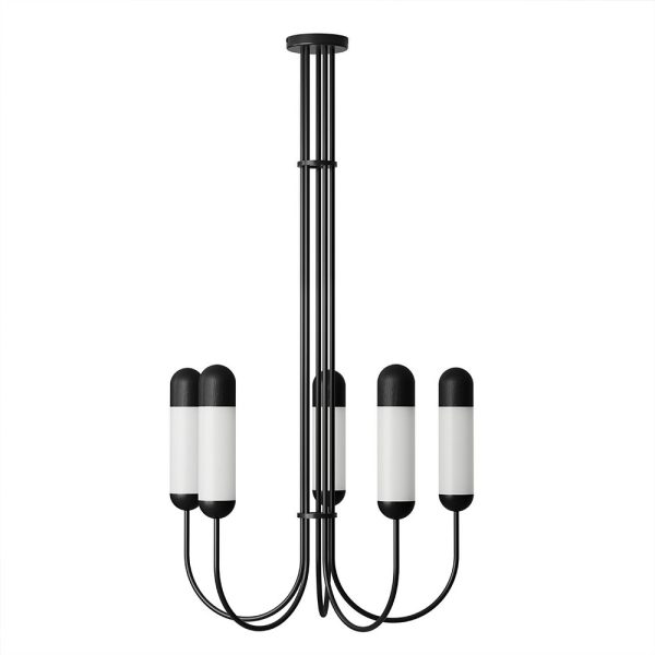 Lampa wisząca minimalistyczna FUNSUI czarna FNB522R03 - Ummo Lighting
