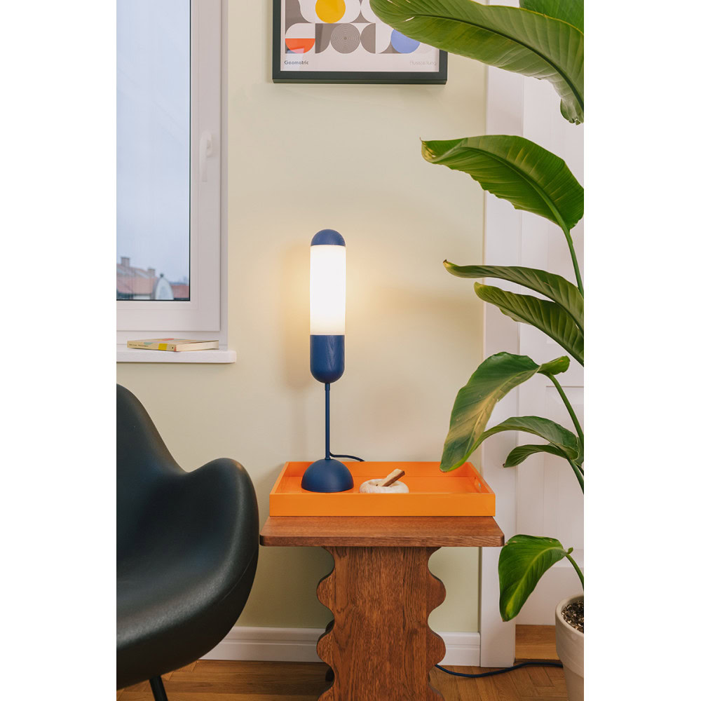 Lampa stołowa minimalistyczna FUNSUI biała FNS111P1 - Ummo Lighting - obrazek 2