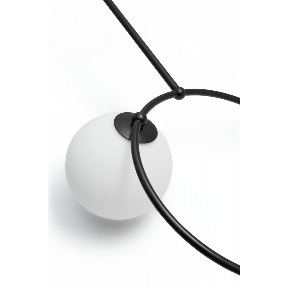Lampa wisząca kule + okrąg FUPPU czarna FPA222P0 - Ummo Lighting - obrazek 3