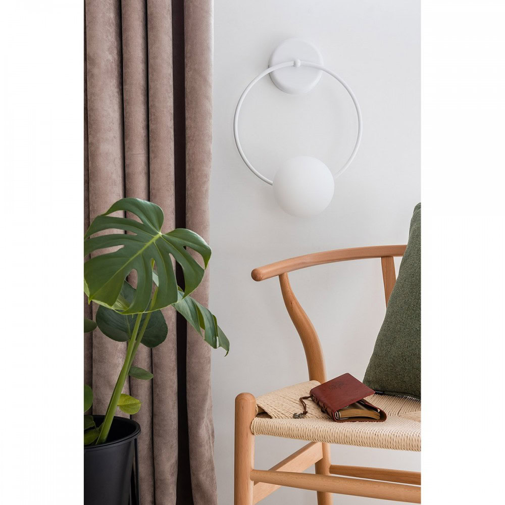 Kinkiet minimalistyczny kula FUPPU biała FPB11000 - Ummo Lighting - obrazek 2
