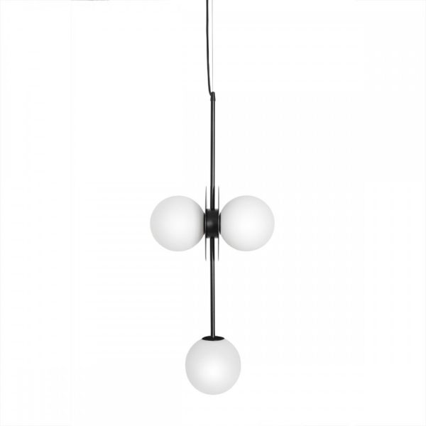 Lampa wisząca minimalistyczna kula FURIKO czarna FUB322P0 - Ummo Lighting