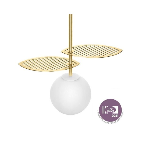 Lampa wisząca minimalistyczna certyfikat dobry wzór FYLLO złota FYA131P0 - Ummo Lighting