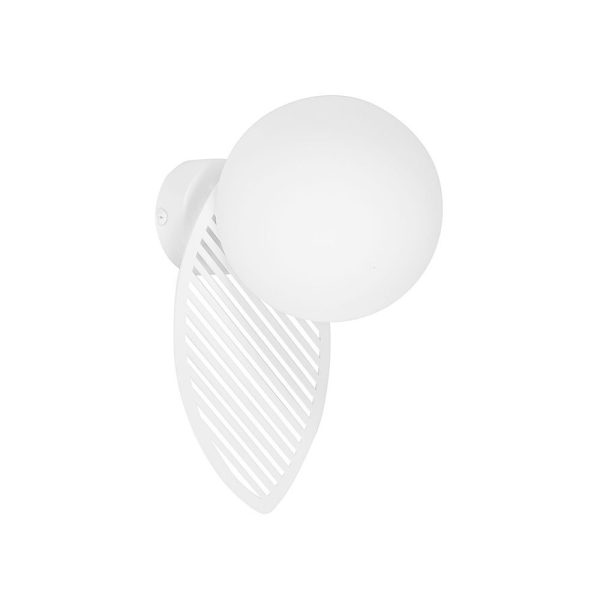 Kinkiet minimalistyczny szklana kula FYLLO biała FYB11000 - Ummo Lighting