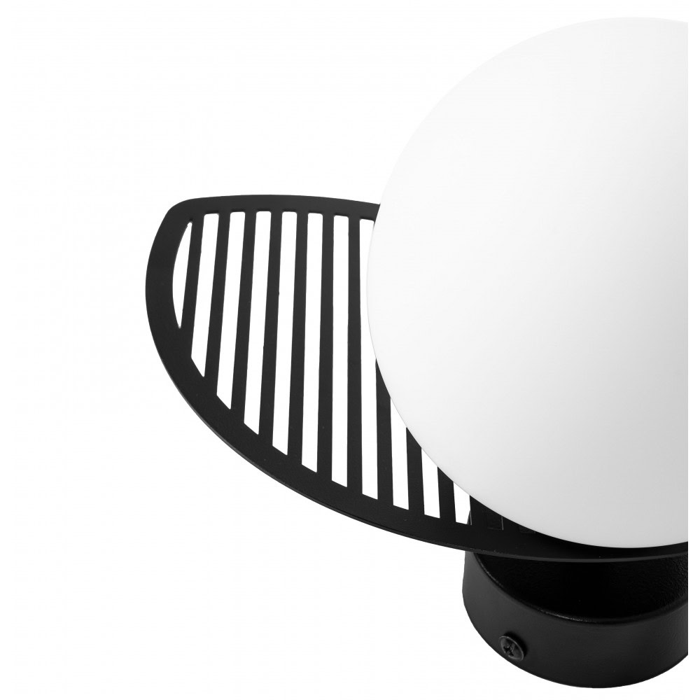 Kinkiet minimalistyczny szklana kula FYLLO czarna FYB12000 - Ummo Lighting - obrazek 5