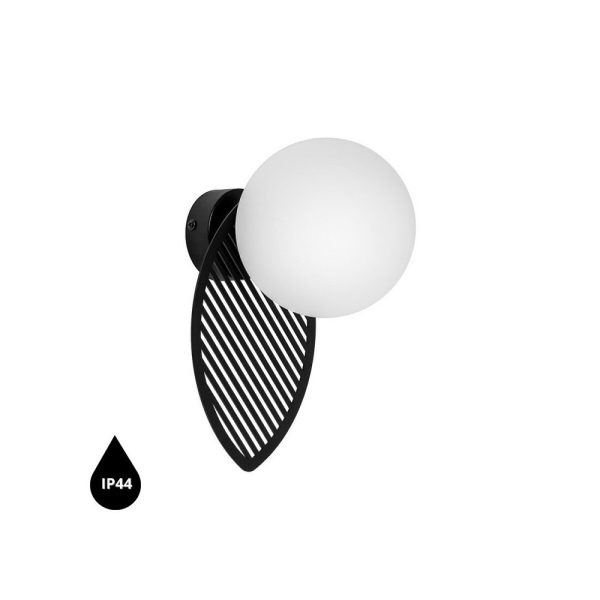 Lampa ścienna łazienkowa kula IP44 FYLLO czarna FYB120S0 - Ummo Lighting