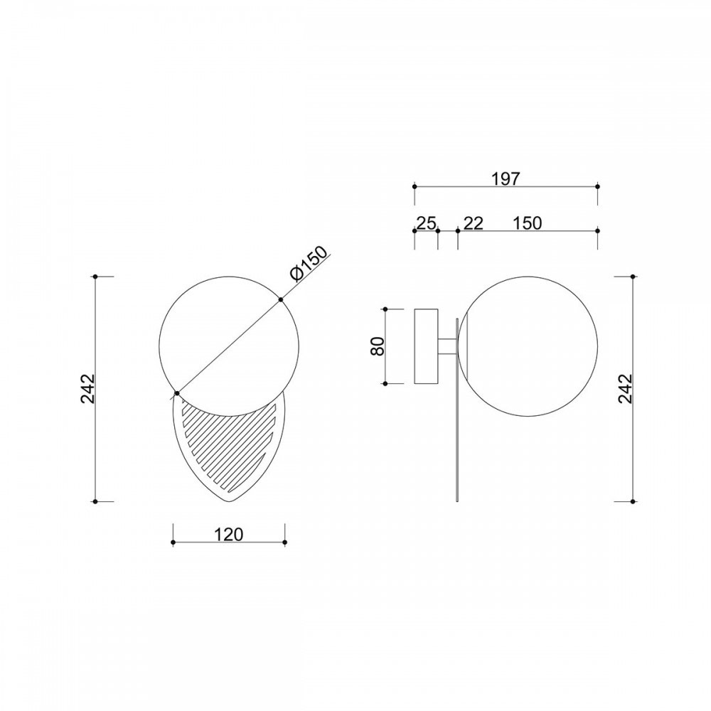 Kinkiet elegancki FYLLO złota FYB13000 - Ummo Lighting - obrazek 4