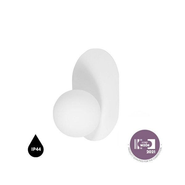 Lampa łazienkowa IP44 elegancka HANEA biała HA0110S0 - Ummo Lighting