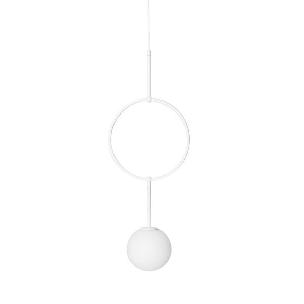 Lampa wisząca minimalistyczna kula ISUULLA biała ISA111P0 - Ummo Lighting